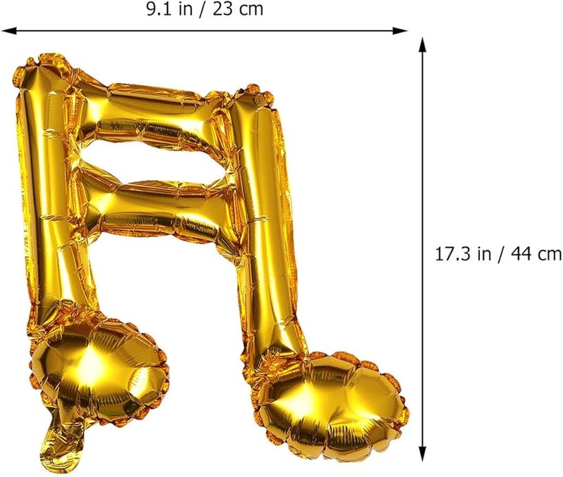 Gold Silver Blue Musical Note Foil Balloons 10Pcs Party Decorations for Birthdays Weddings - Image 2